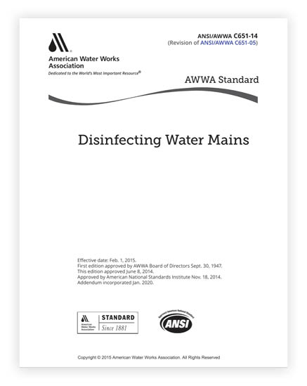 Disinfecting Water Mains Standard