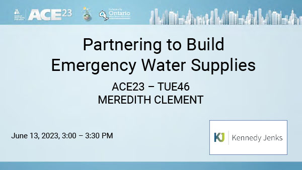 Partnering to build emergency water supplies