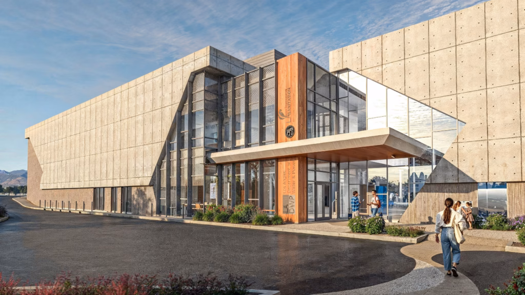 A rendering of the exterior of a building.
