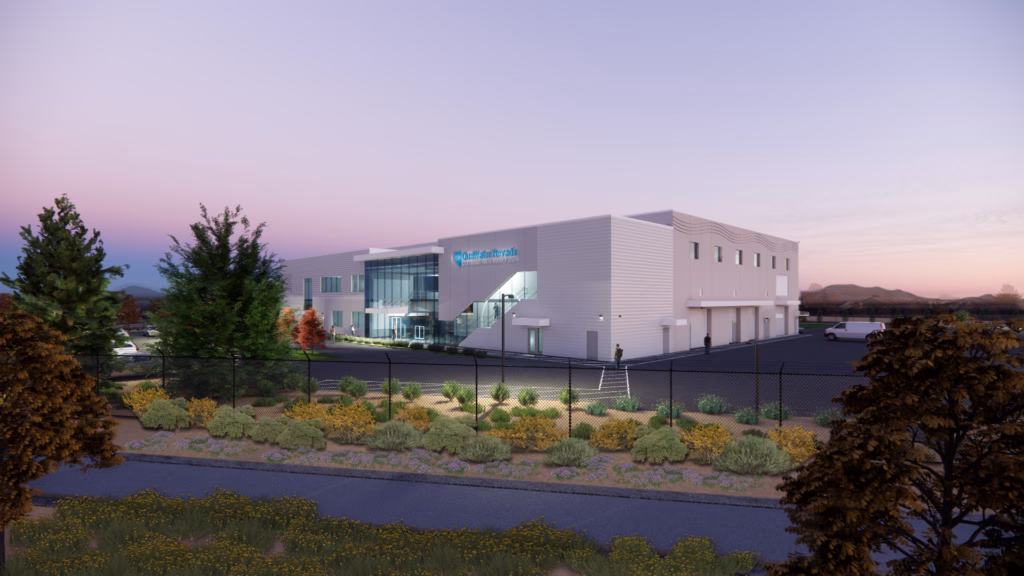 A digital mockup of a new facility.