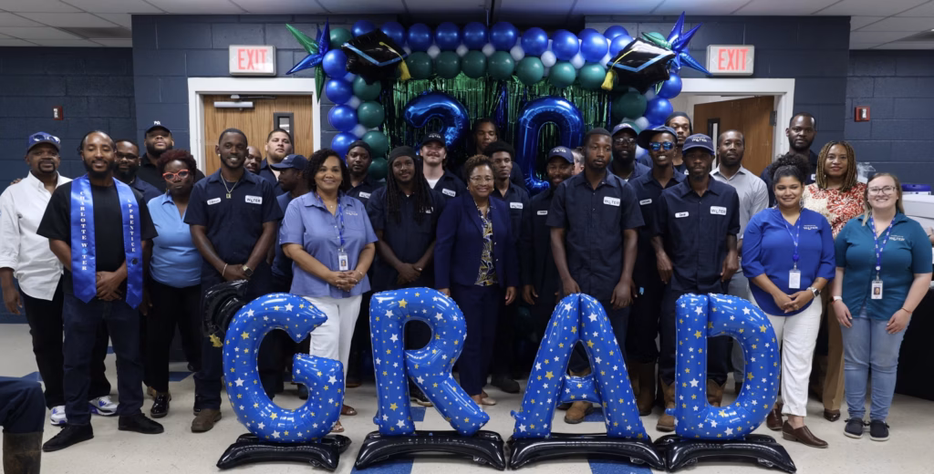 A class of utility technician apprentices recently graduated from a program managed by Charlotte Water.