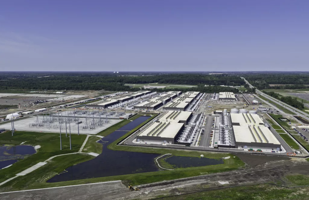 Aerial,View,Of,The,Construction,Of,Data,Center,Complex,,Large