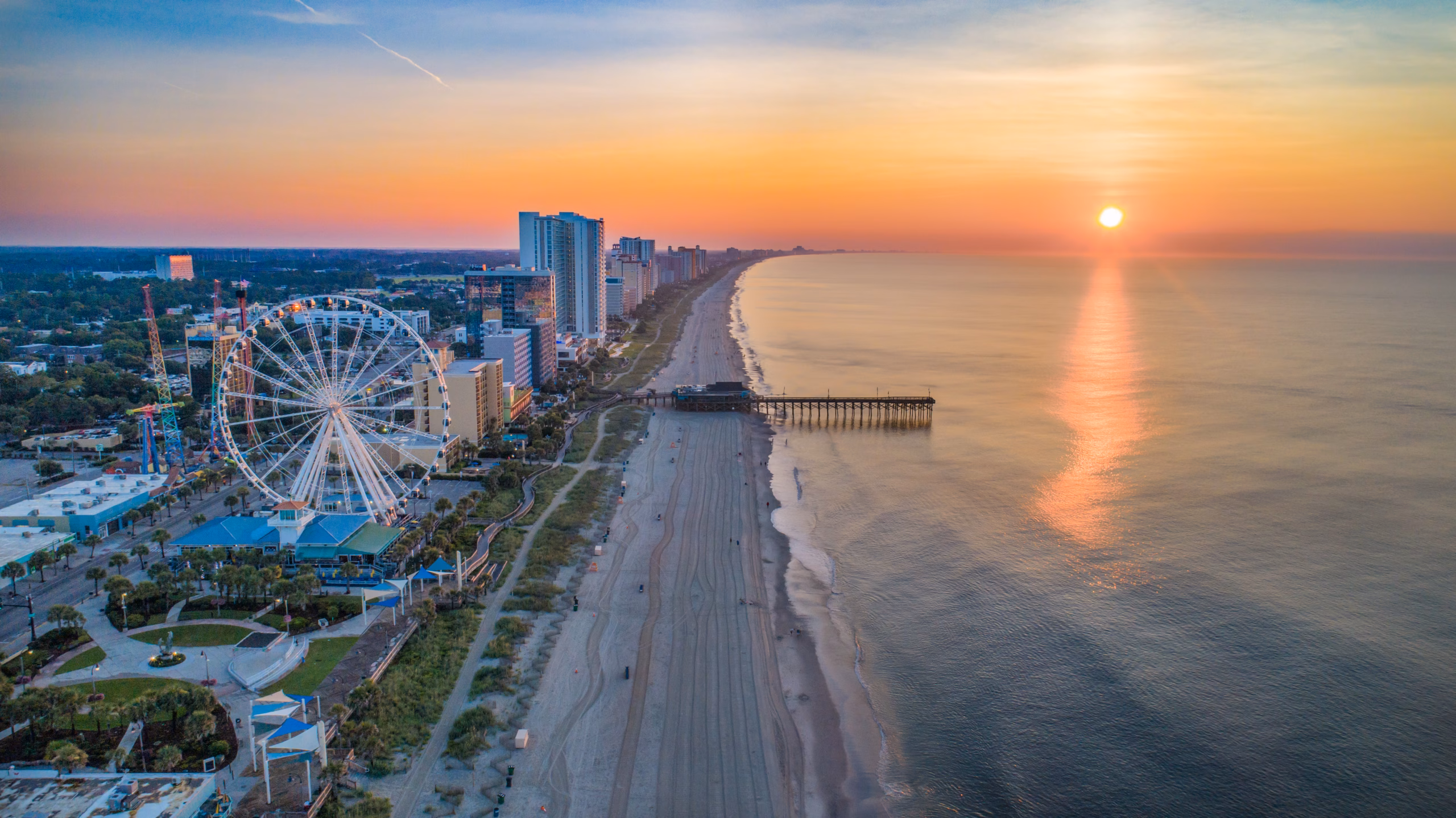 Myrtle,Beach,South,Carolina,Sc,Drone,Skyline,Aerial.
